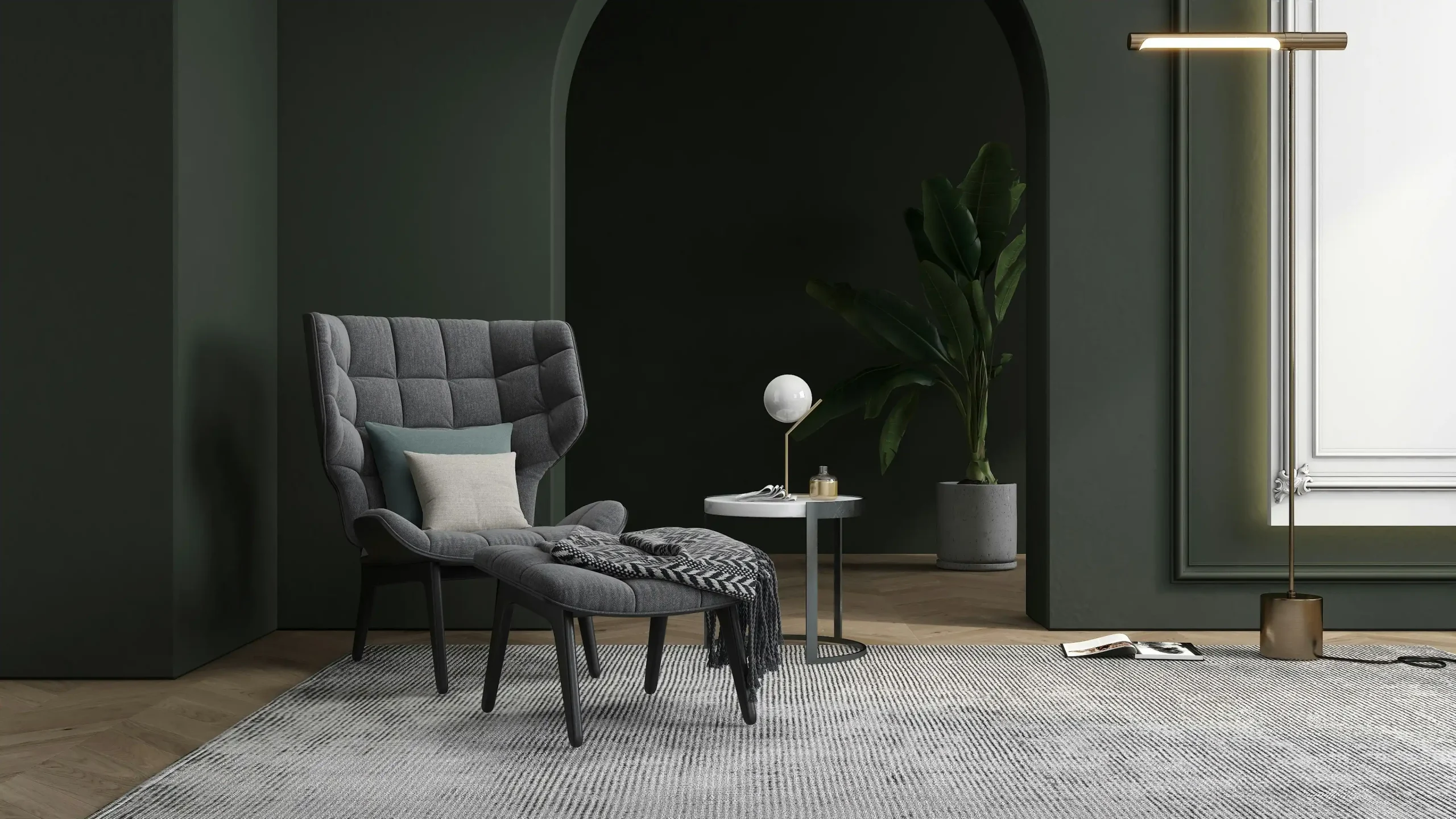 modern living room interior painting